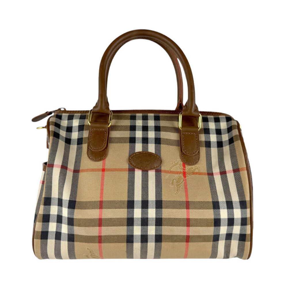 Burberry Tan accents handbag multicolored gold shoulder bag Beige leather - Picture 2 of 4